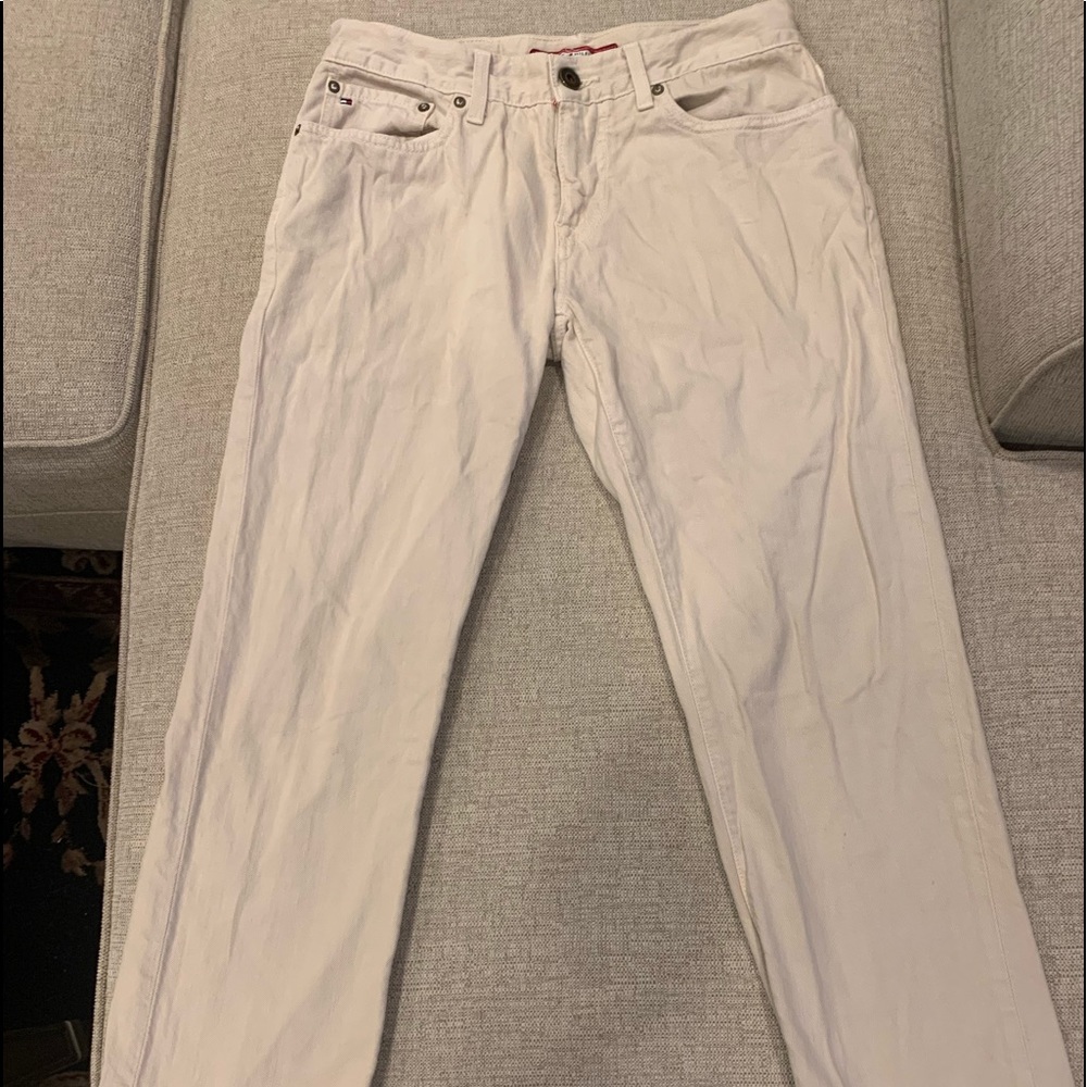 Men’s Tommy Hilfiger Jeans light tan/oatmeal 30x32 - Picture 2 of 3